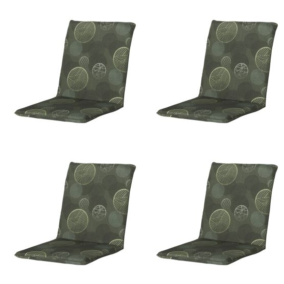 Madison Circle green Stapelstoelkussen - Set van 4