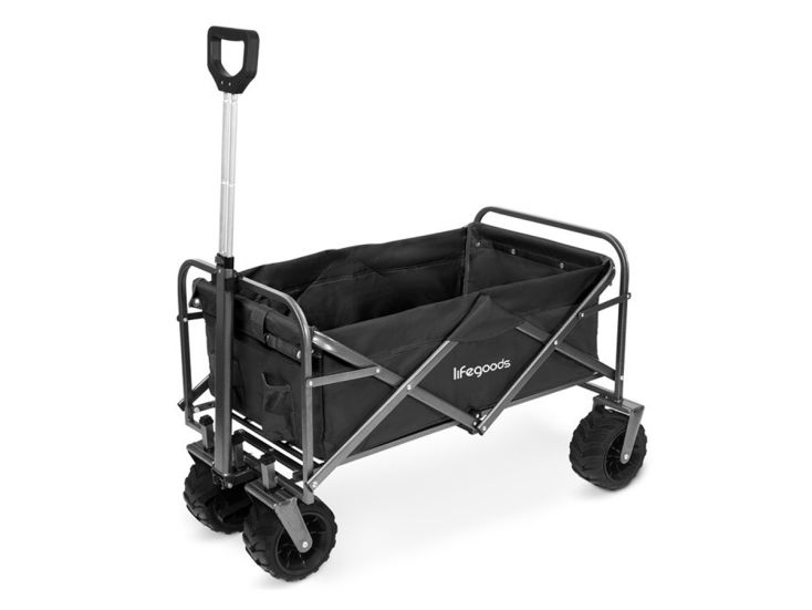 LifeGoods 80 kg opvouwbare bolderkar - Black