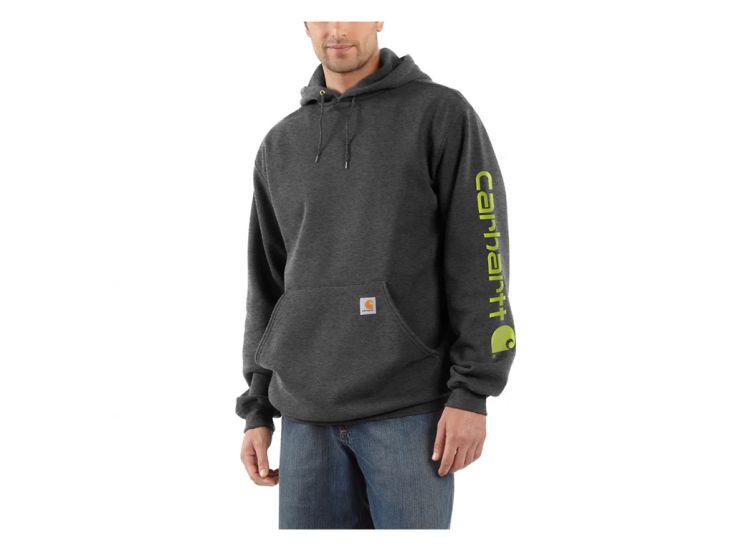 Carhartt Logo Sleeve Graphic heren sweatshirt - Carbon Heather