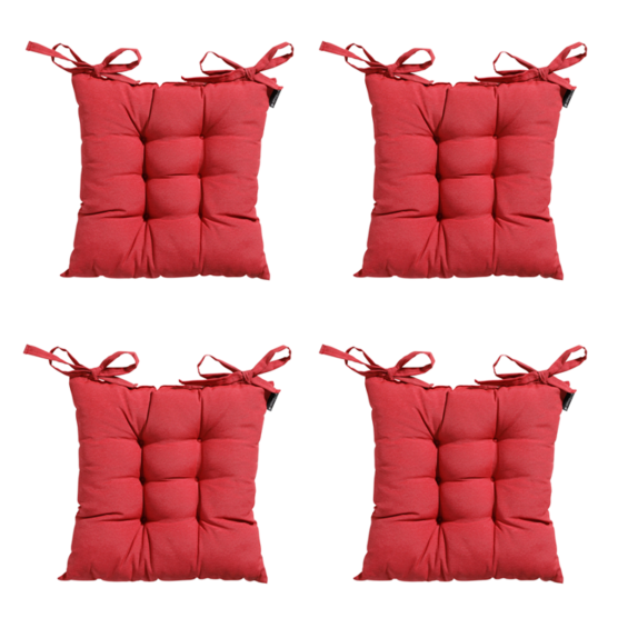 Madison Panama brick red Zitkussen - Set van 4