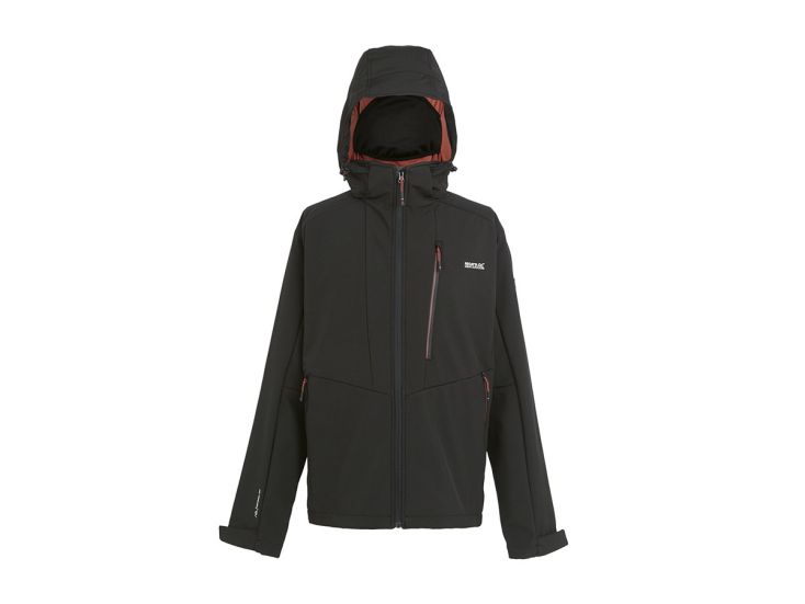 Regatta Hewitts X softshell heren jas - Black Red Ochre