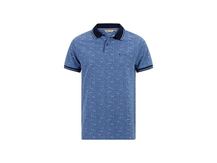 Life-Line Uri Pique Aop heren polo - Blue