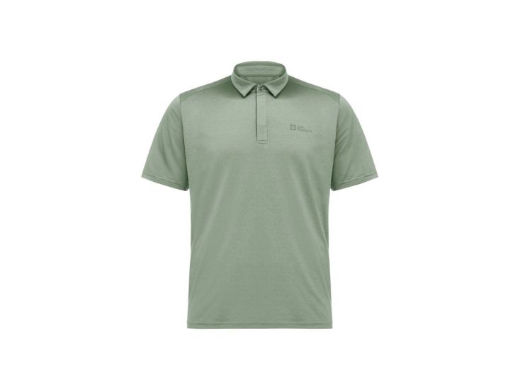 Jack Wolfskin Delgami heren polo - Eucalyptus
