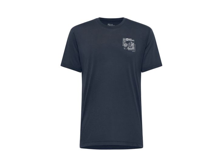 Jack Wolfskin Vonnan Graphic heren shirt - Midnight Sky