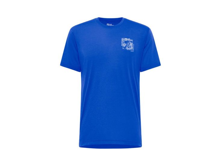 Jack Wolfskin Vonnan Graphic heren shirt - Vibrant Blue