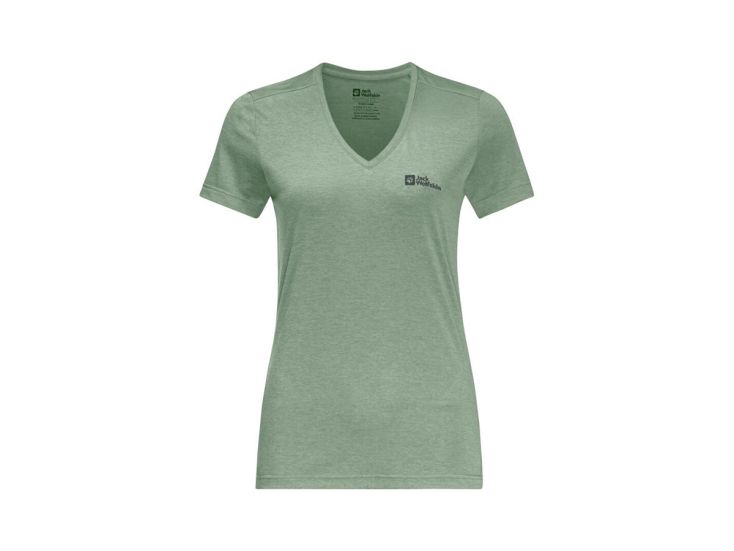 Jack Wolfskin Crosstrail dames shirt - Eucalyptus