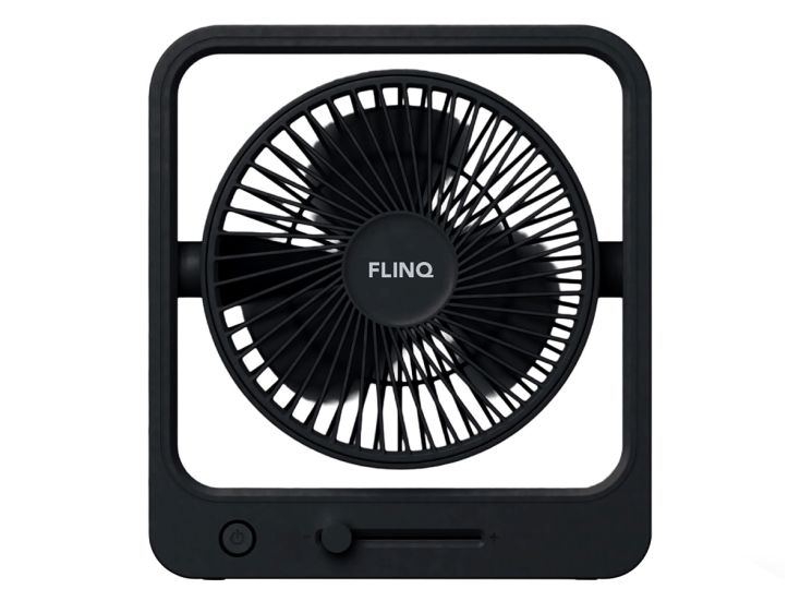 FlinQ Oplaadbare tafelventilator - Black