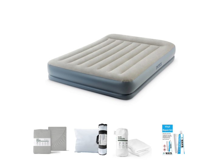 Intex Mid-Rise 203 x 152 cm Luchtbedset - 5-delig