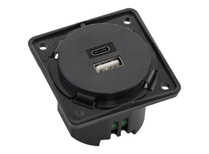 Berker integro USB A/C inbouwdoos - anthracite