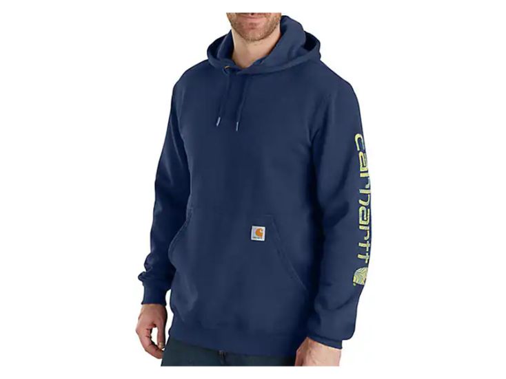 Carhartt Logo Graphic Heren Sweatshirt - Deep Ocean Heather