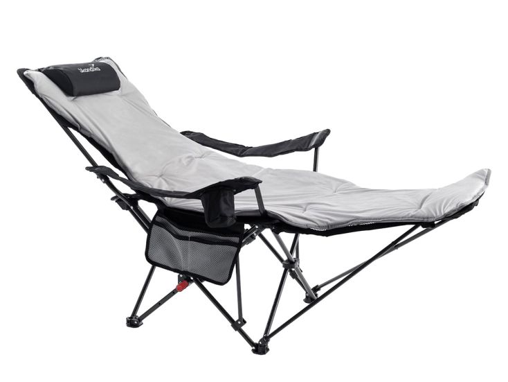 Skandika Toras relaxstoel met voetensteun en kussen - Black