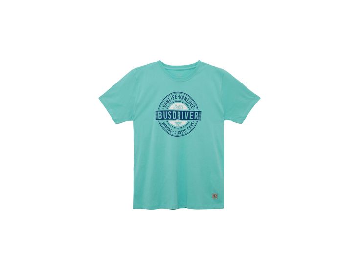 Van One Busdriver heren T-Shirt - Pool Blue