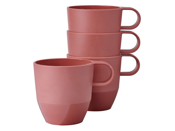 Mepal Silueta 300 ml set van 4 mokken - Red