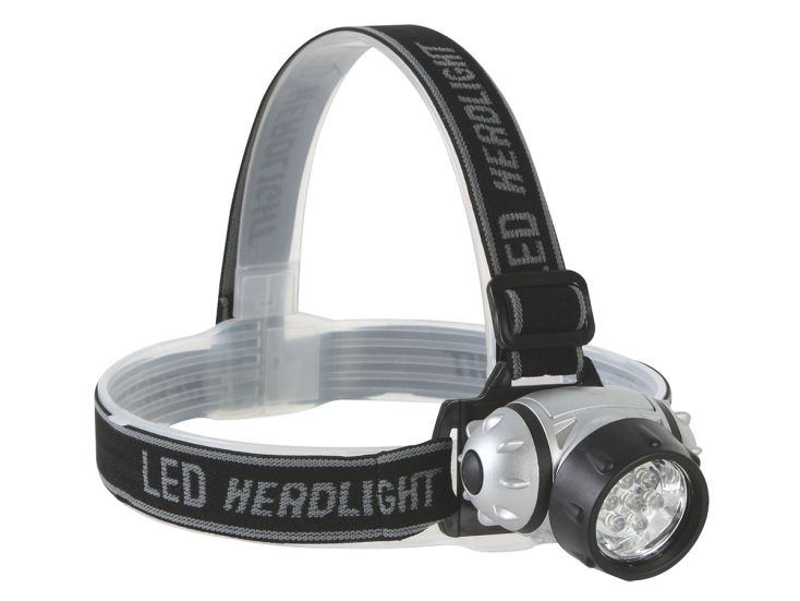 Perel 7-leds hoofdlamp - Grey