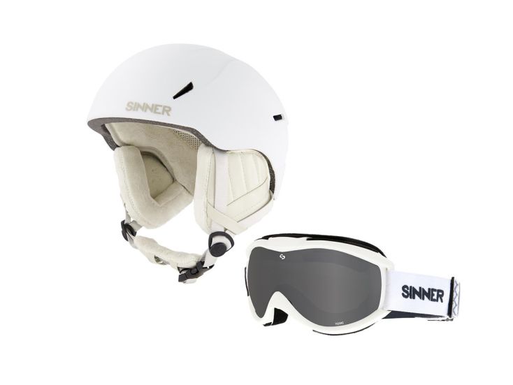 Sinner Combi-Pack (Crest+Toxic) Skihelm - White