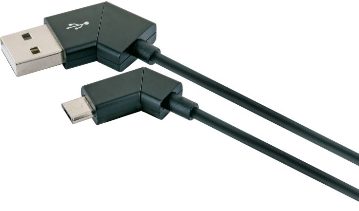 Schwaiger micro USB 2.0 draaibare oplaadkabel