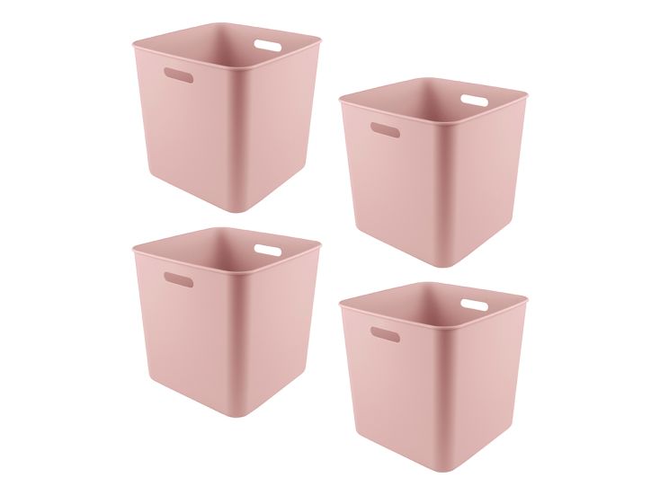 Sunware Sigma home 25 liter Pink cube box - Set van 4