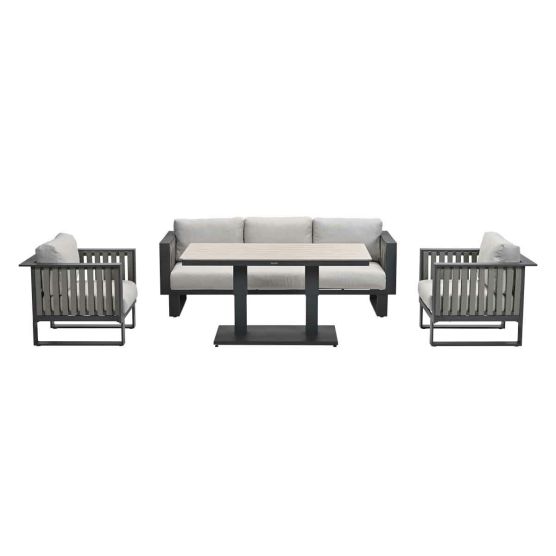 Garden Impressions Gabon taupe - 4-delig - lounge dining set