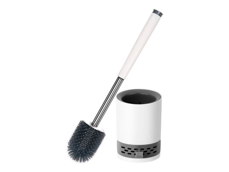 2BEHOME Wc borstel met houder - White