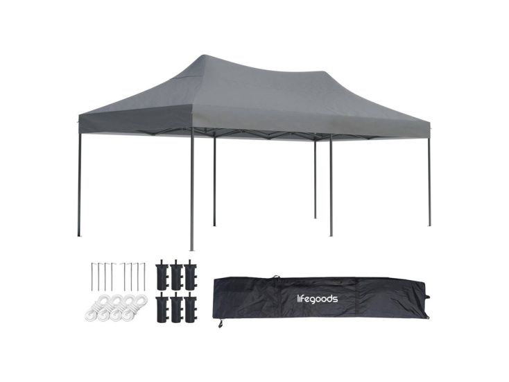 LifeGoods 3x6 m partytent - Dark Grey