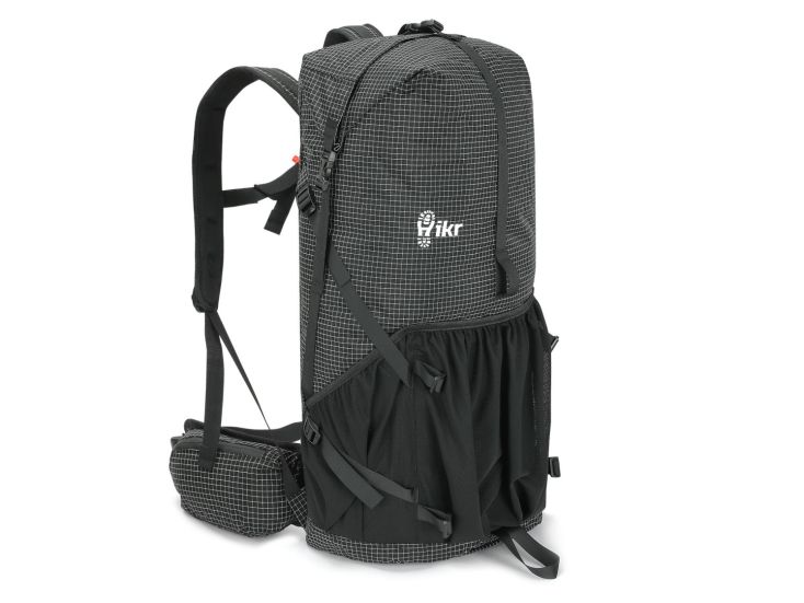 Hikr Size L Black Backpack - 40-45 liter