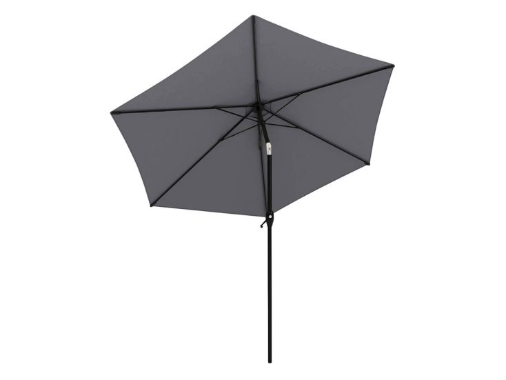 LifeGoods 270 cm parasol met hoes - Dark Grey