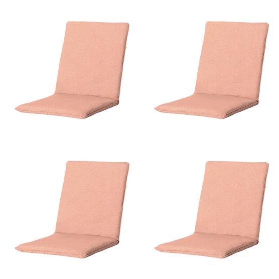 Madison Napels salmone Stapelstoelkussen - Set van 4