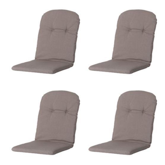 Madison Panama jute Kuipstoelkussen - Set van 4
