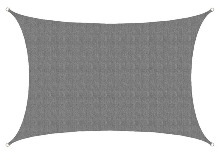 AMANKA 4 x 6 HDPE schaduwdoek - Grey