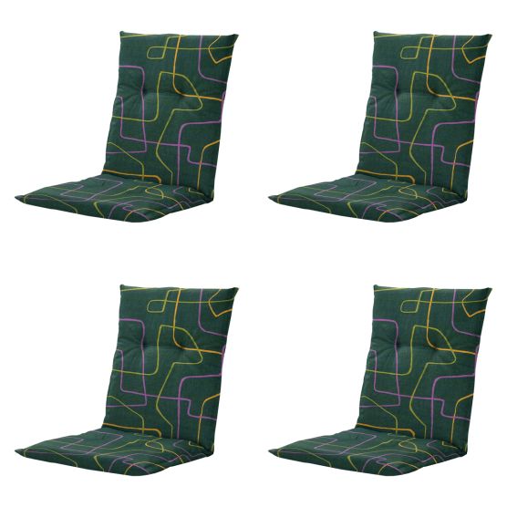 Madison Joah green Tuinstoelkussen - Set van 4