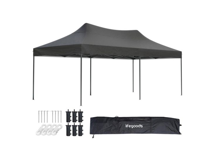 LifeGoods 3x6 m partytent  - Anthracite