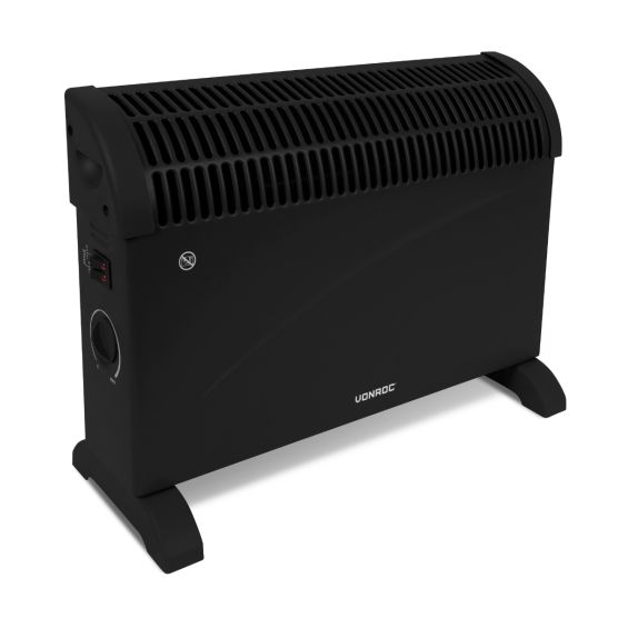 Vonroc 2000 watt convectorkachel - Black