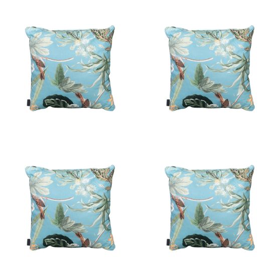 Madison Grasse aqua Sierkussen - Set van 4