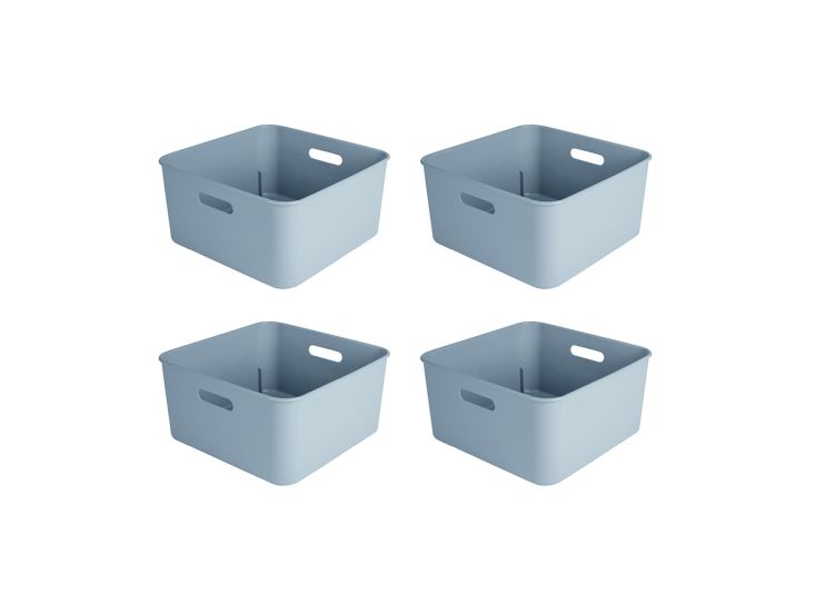 Sunware Sigma home 12,5 Liter Blue cube box - Set van 4
