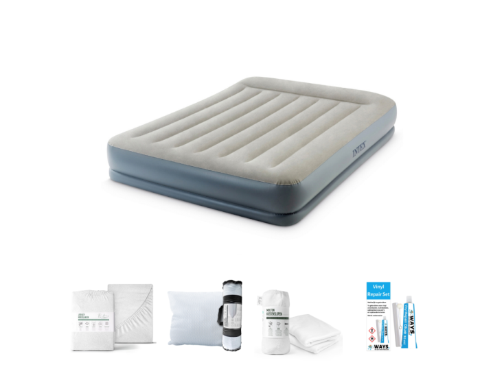 Intex Mid-Rise 203 x 152 cm Luchtbedset - 5-delig