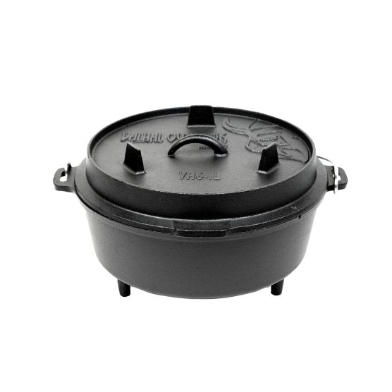 Dutch Oven 6,1 liter gietijzeren braadpan met pootjes
