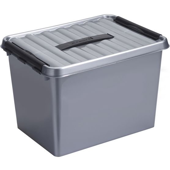 Sunware Q-line 22 liter opbergbox - Metal Black