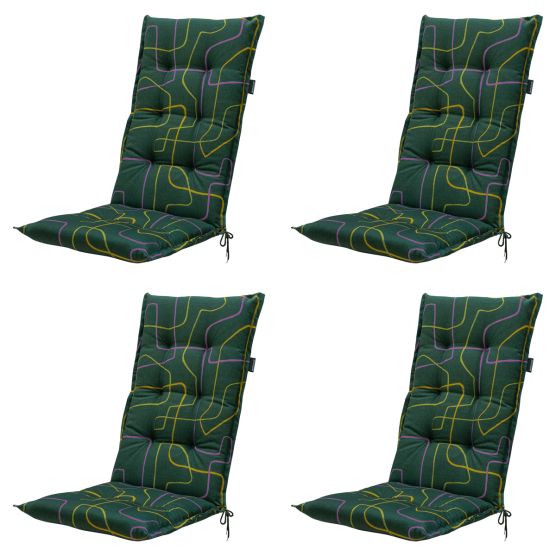 Madison Joah green Tuinstoelkussen - Set van 4