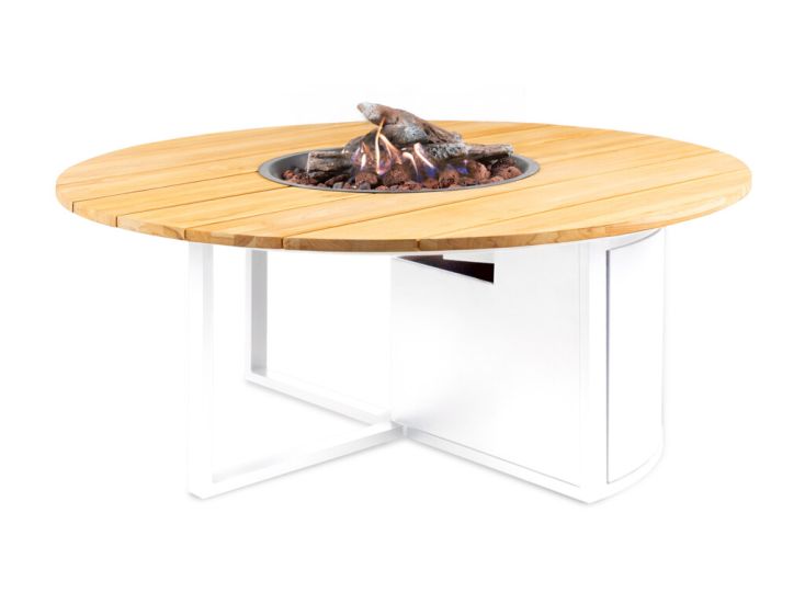 Cosi Fires Cosiloft 120 round vuurtafel - White/Teak