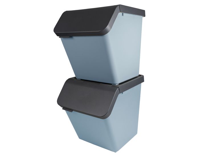 Sunware Sigma 60 liter Blue sorteer unit met deksel - Set van 2