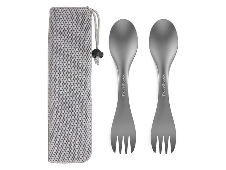 Travelhawk titanium spork - Set van 2