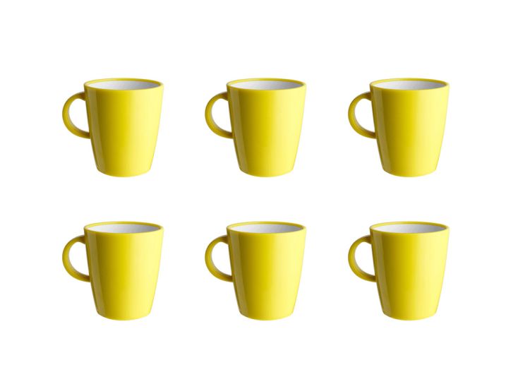 Brunner 30 cl set van 6 Hot Mugs - Yellow