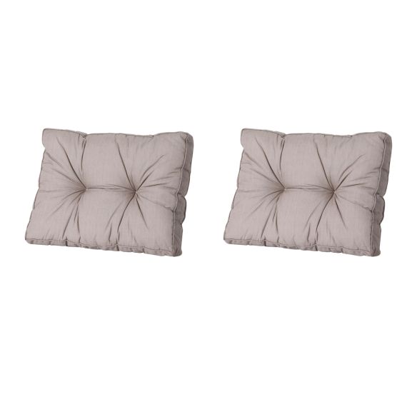 Madison Basic taupe Rugkussen - Set van 2