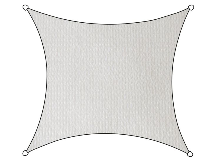 Livn Iseo vierkant HDPE 3,6 x 3,6 meter schaduwdoek - White