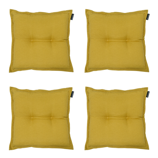 Madison Panama mustard Zitkussen - Set van 4