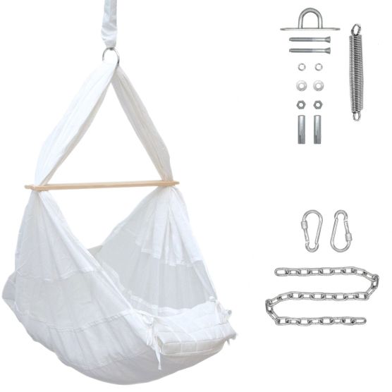 AMANKA Plafondbevestiging met witte baby wieg