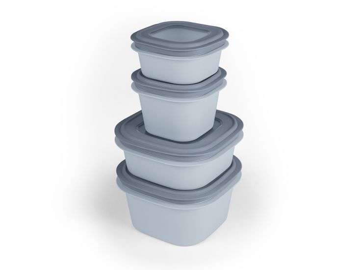 Sunware Sigma home 4 stuks vershoudbakjes - blauw
