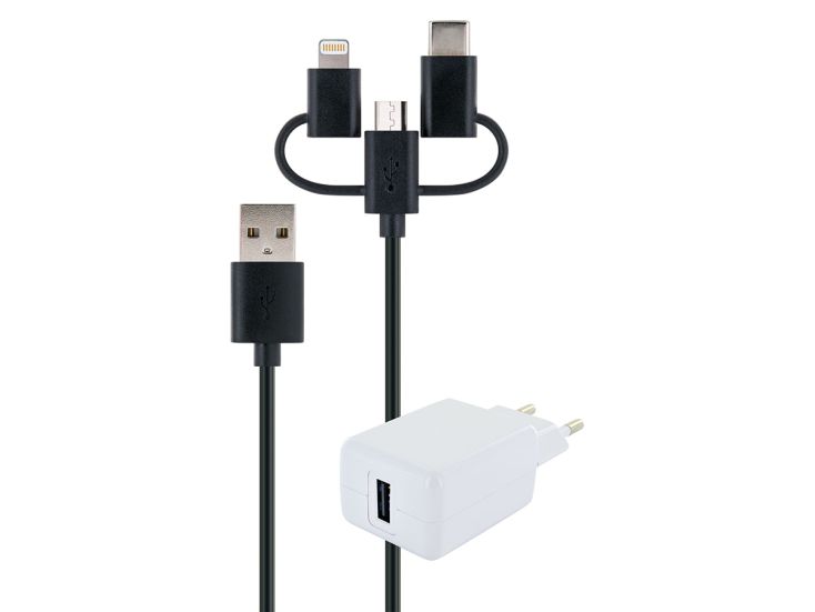 Schwaiger 230 volt 3-in-1 smart laderset