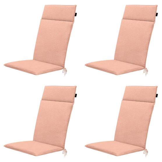 Madison Napels salmone Tuinstoelkussen - Set van 4