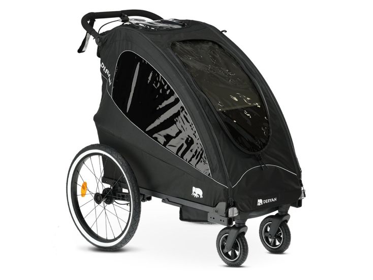 Deryan Luxe 3-in-1 fietskar - Black